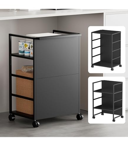 Amazon.co.jp: キッチンワゴン カラフル おもちゃ収納 キャスター付き